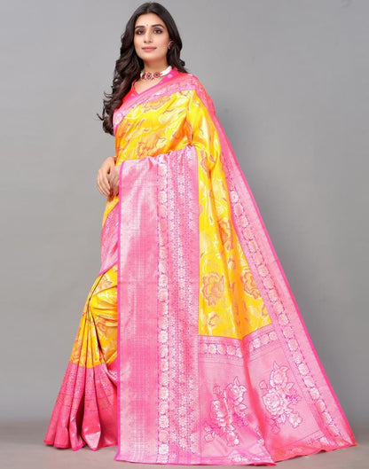 Turmeric Yellow Silk Saree | Sudathi