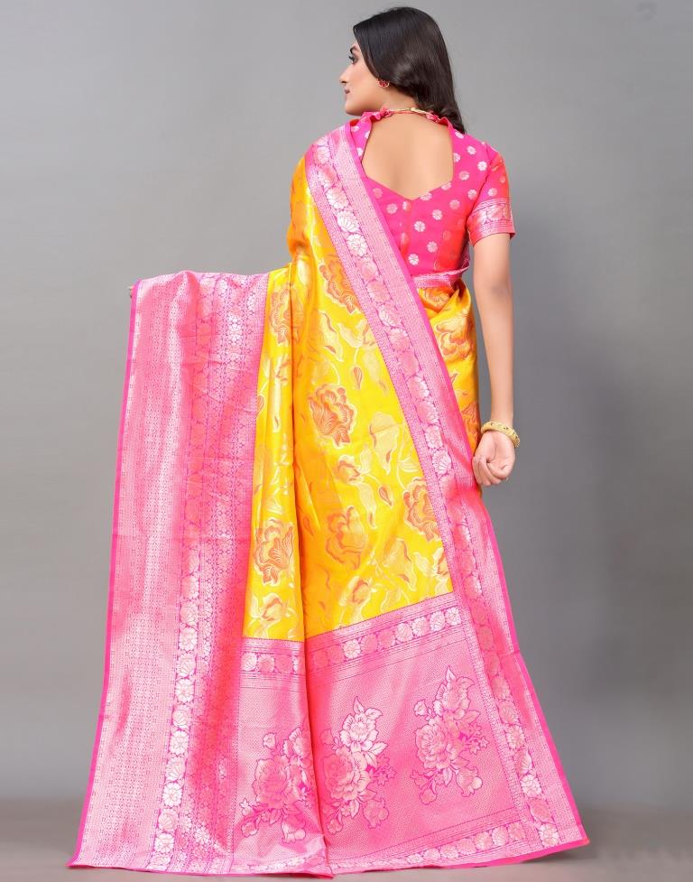 Turmeric Yellow Silk Saree | Sudathi