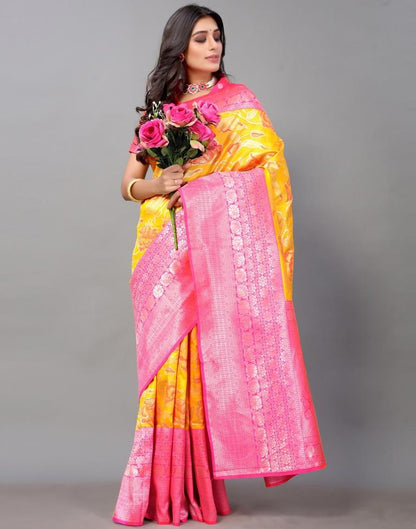 Turmeric Yellow Silk Saree | Sudathi
