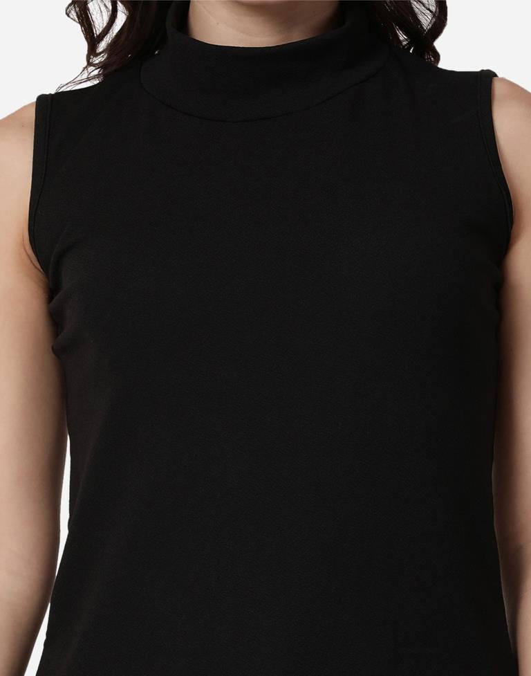 Black Colored Lycra Knitted Top | Sudathi