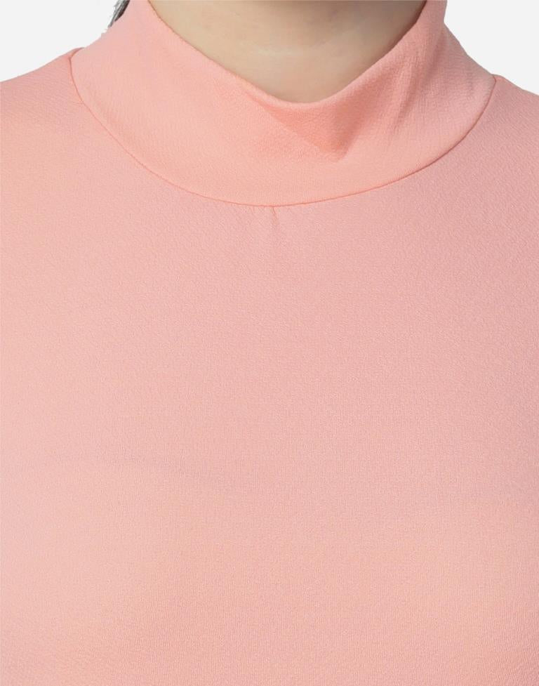 Peach Colored Lycra Knitted Top | Sudathi