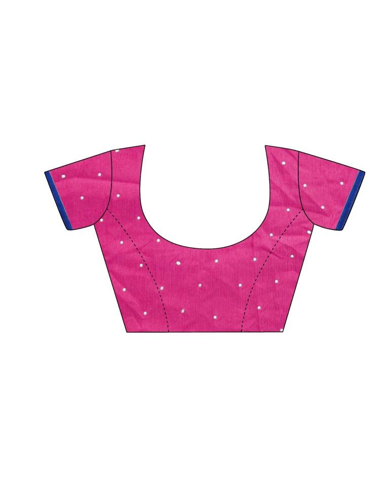 Navy Blue And Multicolored Silk Saree | Sudathi