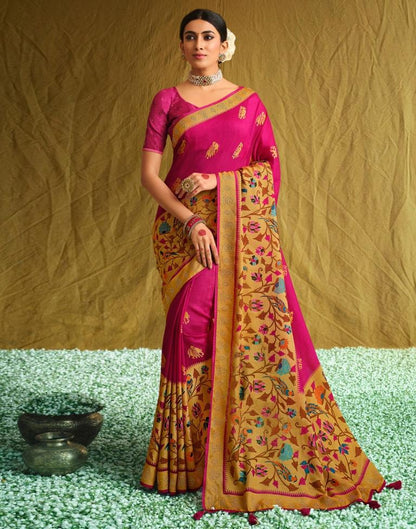 Hot Pink Silk Saree | Sudathi
