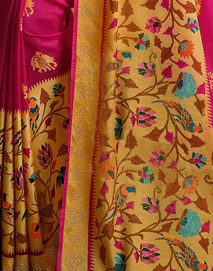 Hot Pink Silk Saree | Sudathi