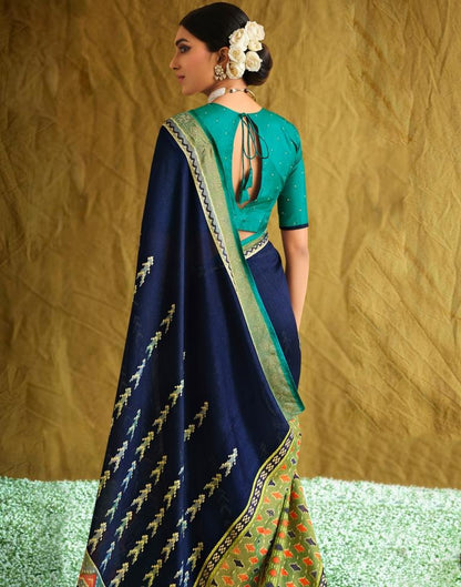 Navy Blue Silk Saree | Sudathi