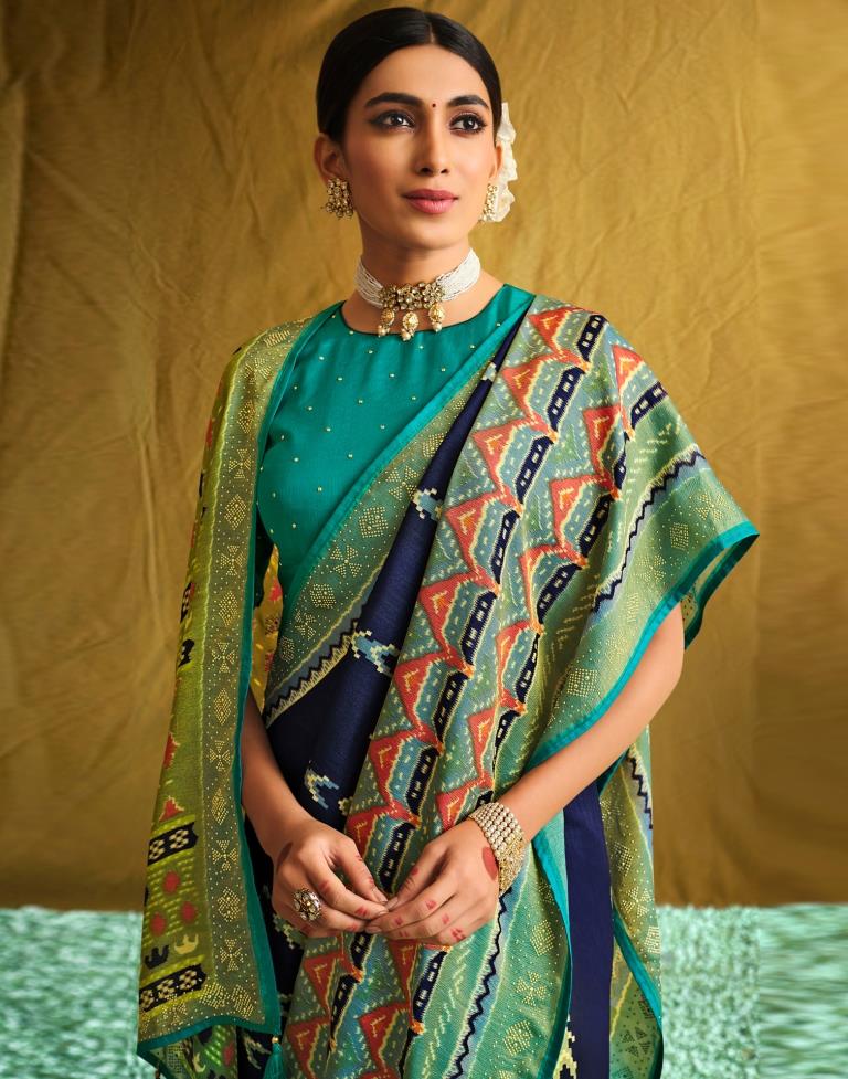 Navy Blue Silk Saree | Sudathi