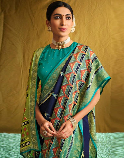 Navy Blue Silk Saree | Sudathi