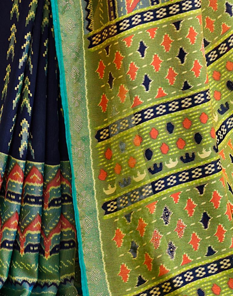 Navy Blue Silk Saree | Sudathi