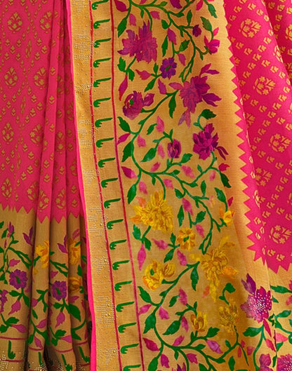 Punch Pink Silk Saree | Sudathi