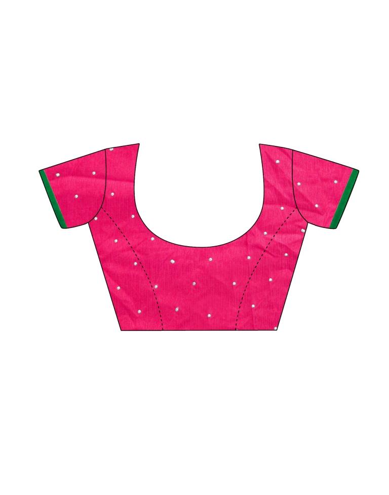 Punch Pink Silk Saree | Sudathi