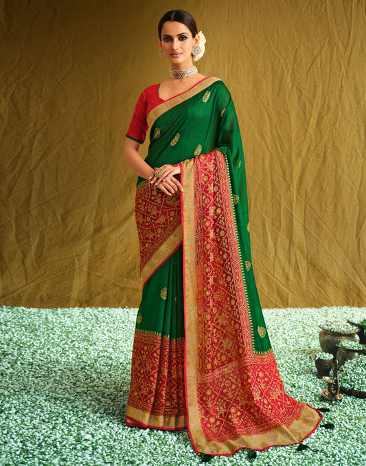 Green Silk Saree | Sudathi