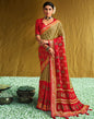 Red And Beige Silk Saree | Sudathi