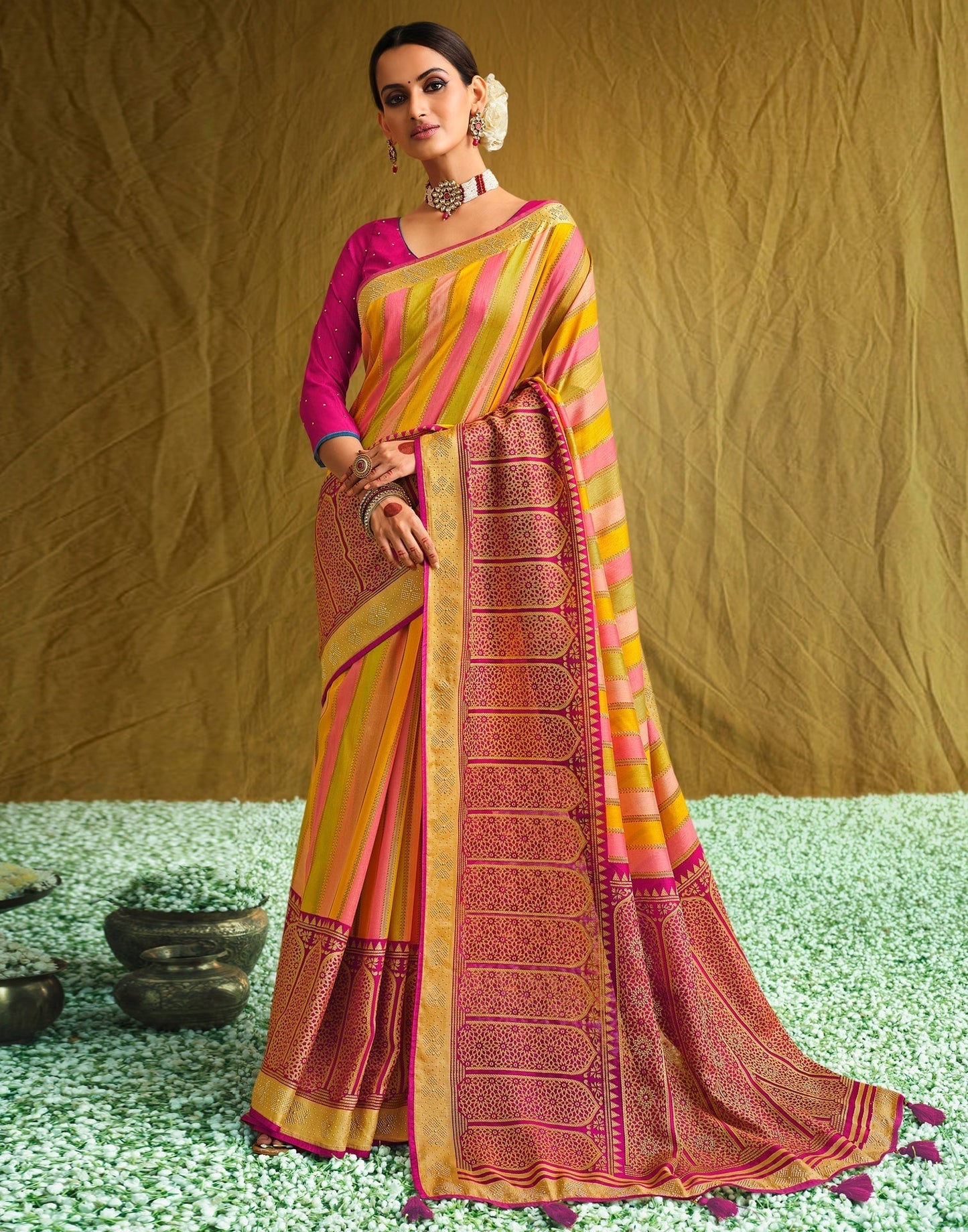 Multicolored Silk Saree | Sudathi
