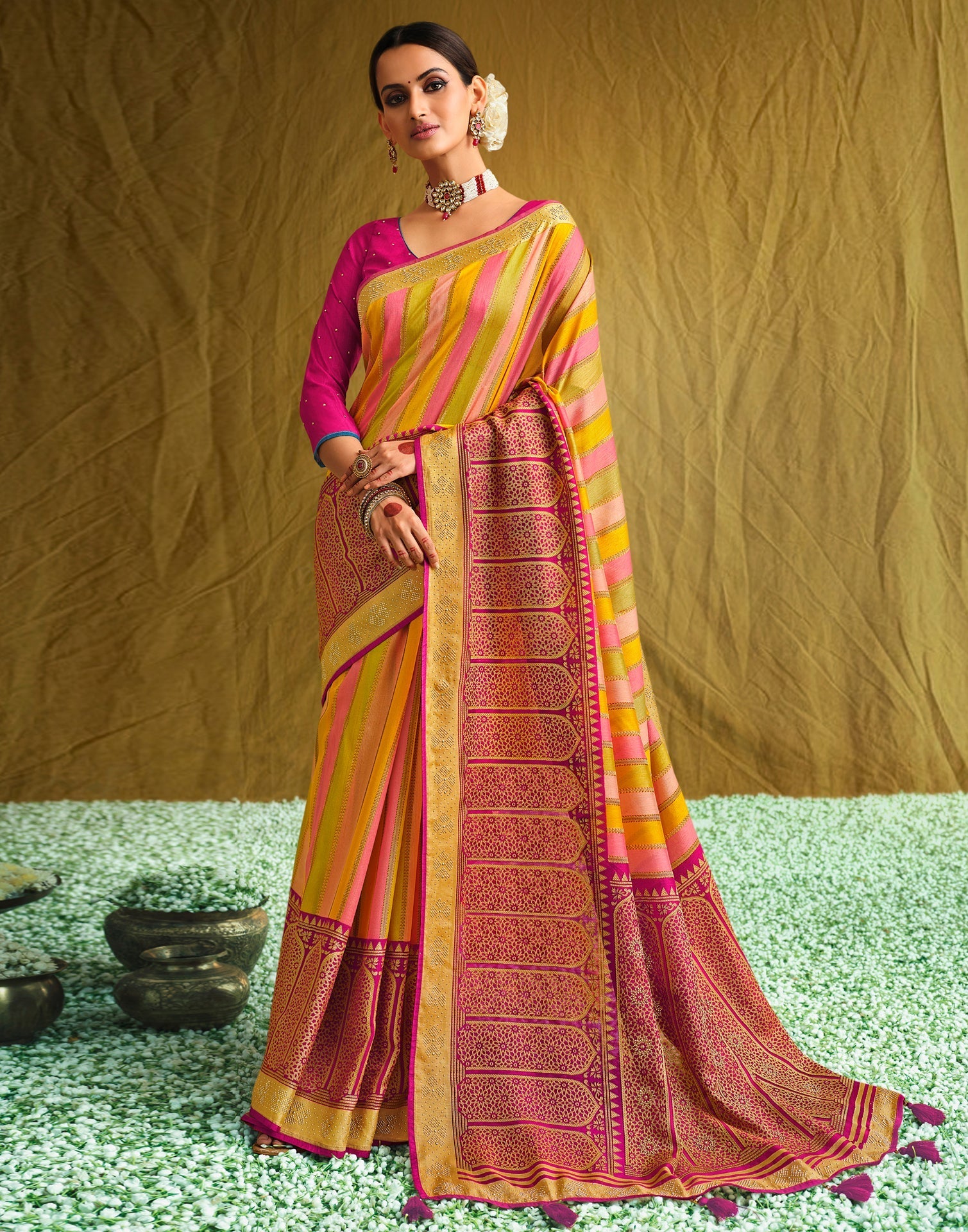 Multicolored Silk Saree | Sudathi