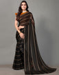 Black Self Woven Chiffon Saree