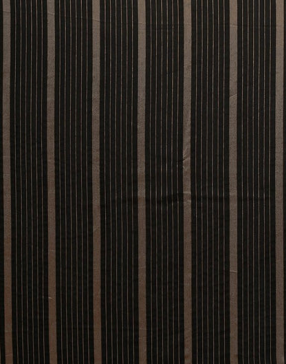 Black Self Woven Chiffon Saree