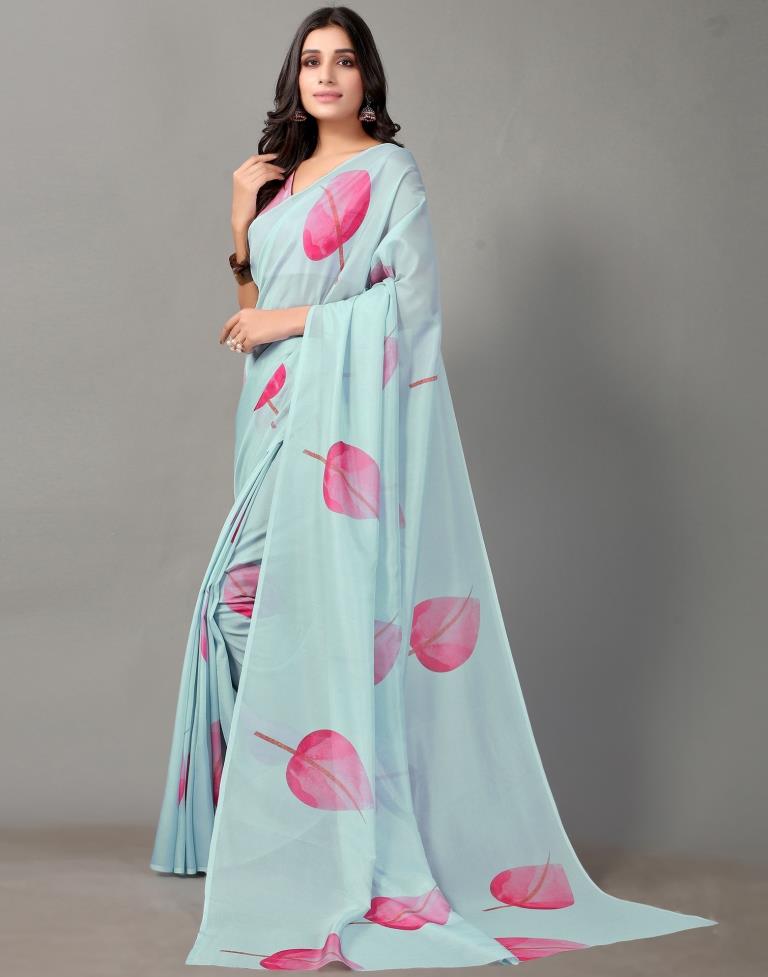 Light Blue Silk Saree | Sudathi