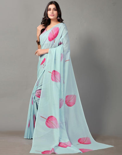 Light Blue Silk Saree | Sudathi