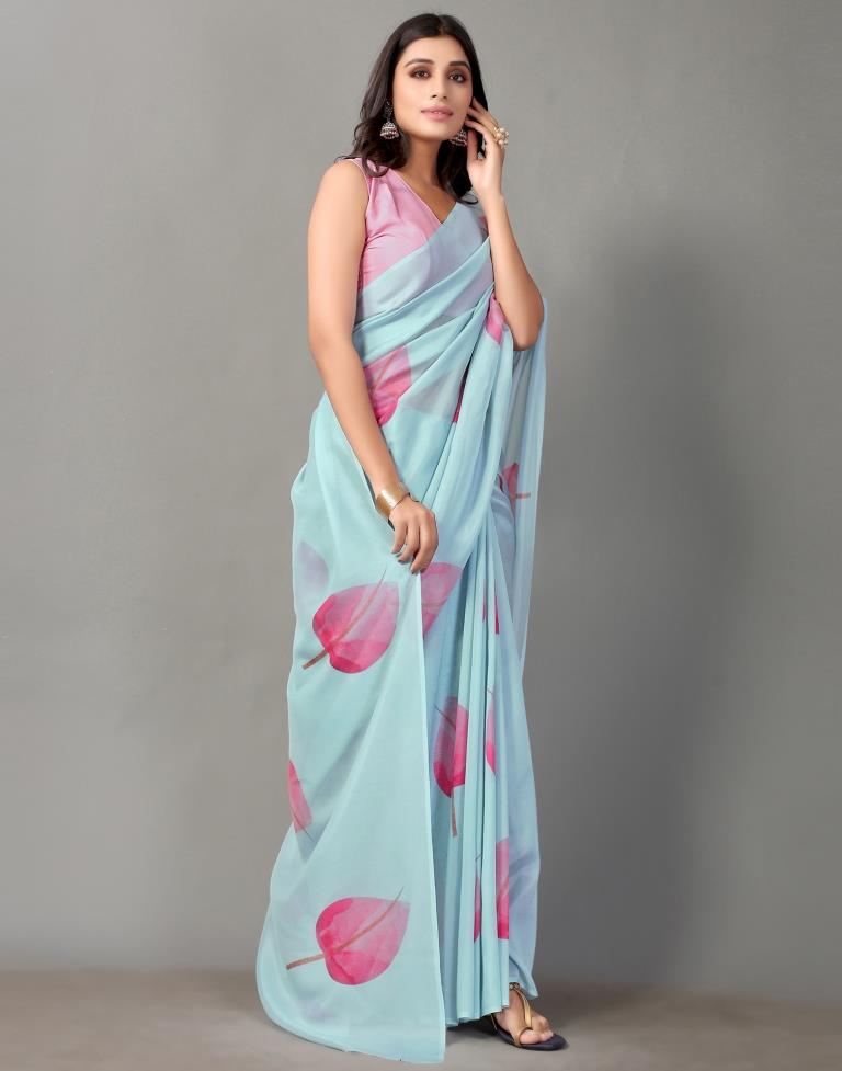 Light Blue Silk Saree | Sudathi