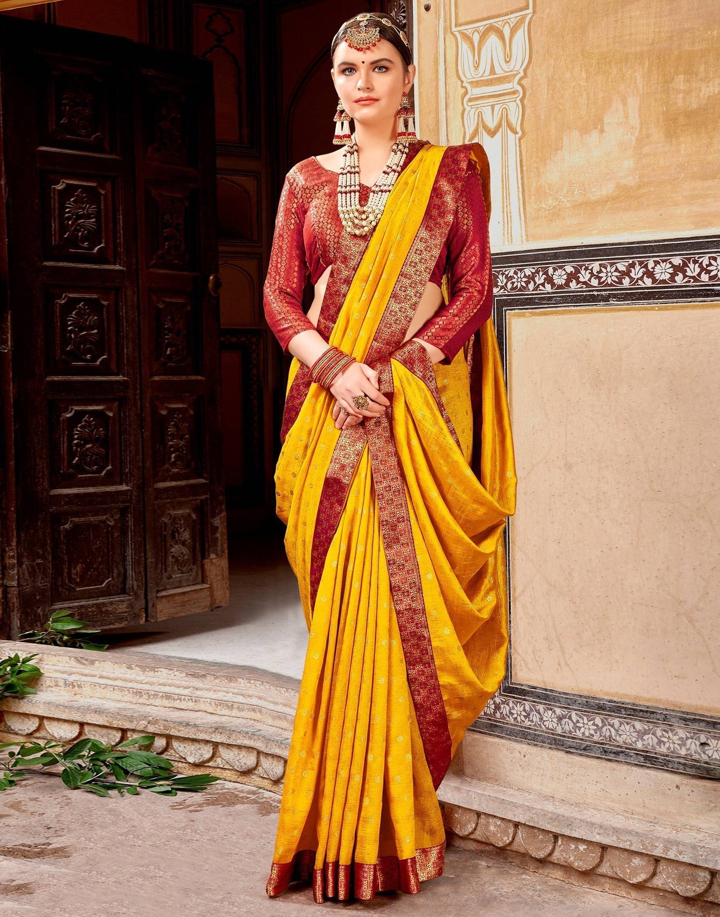Turmeric Yellow Silk Saree | Sudathi