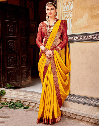 Turmeric Yellow Silk Saree | Sudathi