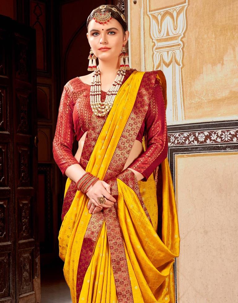 Turmeric Yellow Silk Saree | Sudathi