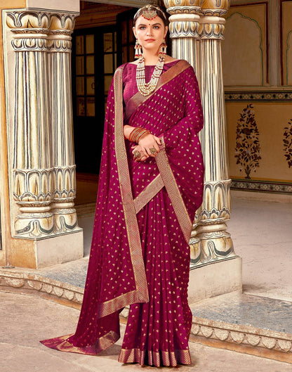 Maroon Silk Saree | Sudathi