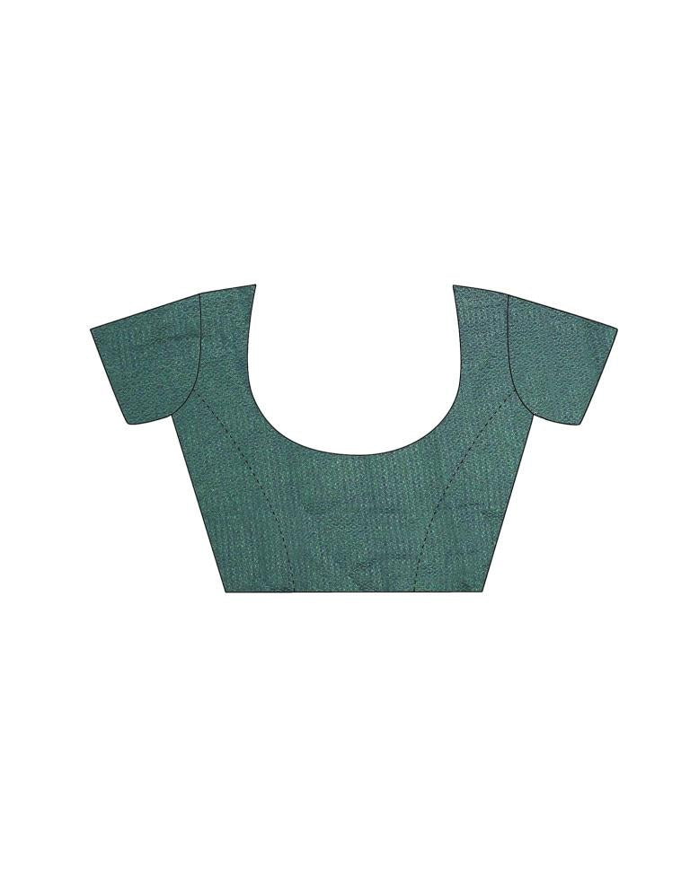 Dark Teal Blue Silk Saree | Sudathi