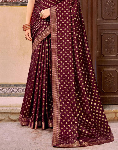 Dark Brown Silk Saree | Sudathi