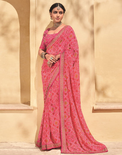 Light Pink And Multicolored Patola Saree | Sudathi