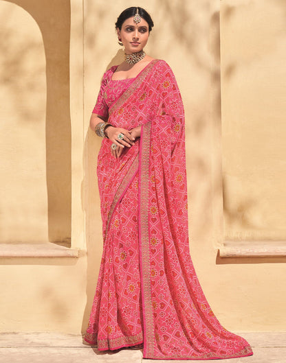 Light Pink And Multicolored Patola Saree | Sudathi