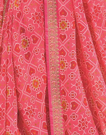 Light Pink And Multicolored Patola Saree | Sudathi