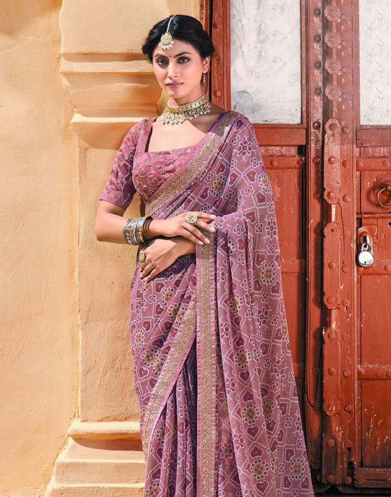 Onion Pink And Multicolored Patola Saree | Sudathi