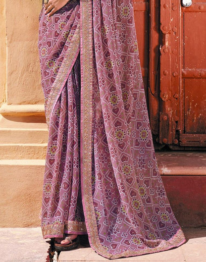 Onion Pink And Multicolored Patola Saree | Sudathi