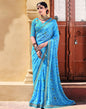 Sky Blue And Multicolored Patola Saree | Sudathi