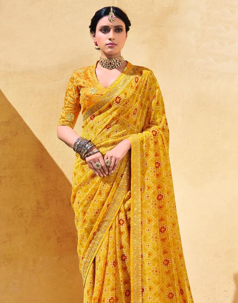 Yellow And Multicolored Patola Saree | Sudathi