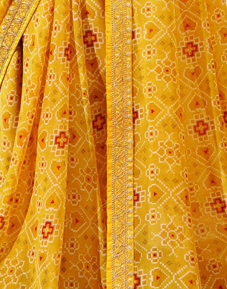 Yellow And Multicolored Patola Saree | Sudathi