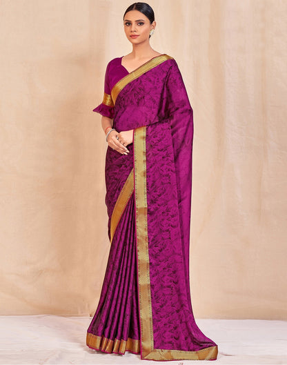 Black And Violet Chiffon Saree | Sudathi