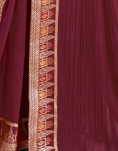 Maroon Silk Saree | Sudathi