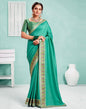 Turquoise Green Silk Saree | Sudathi