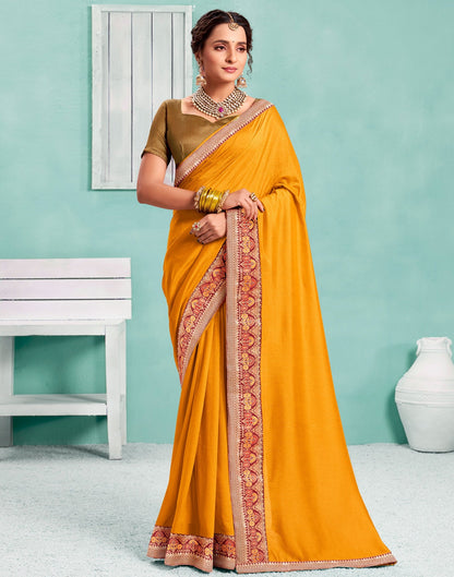 Turmeric Yellow Silk Saree | Sudathi