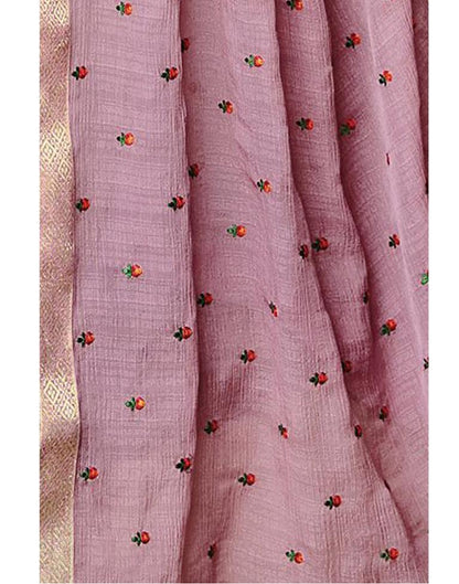 Dusty Pink Chiffon Saree | Sudathi