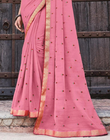 Light Pink Chiffon Saree | Sudathi