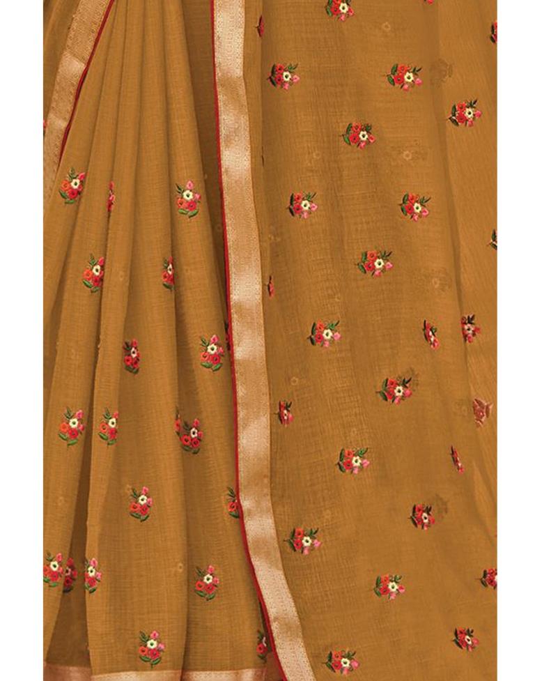 Rust Chiffon Saree | Sudathi