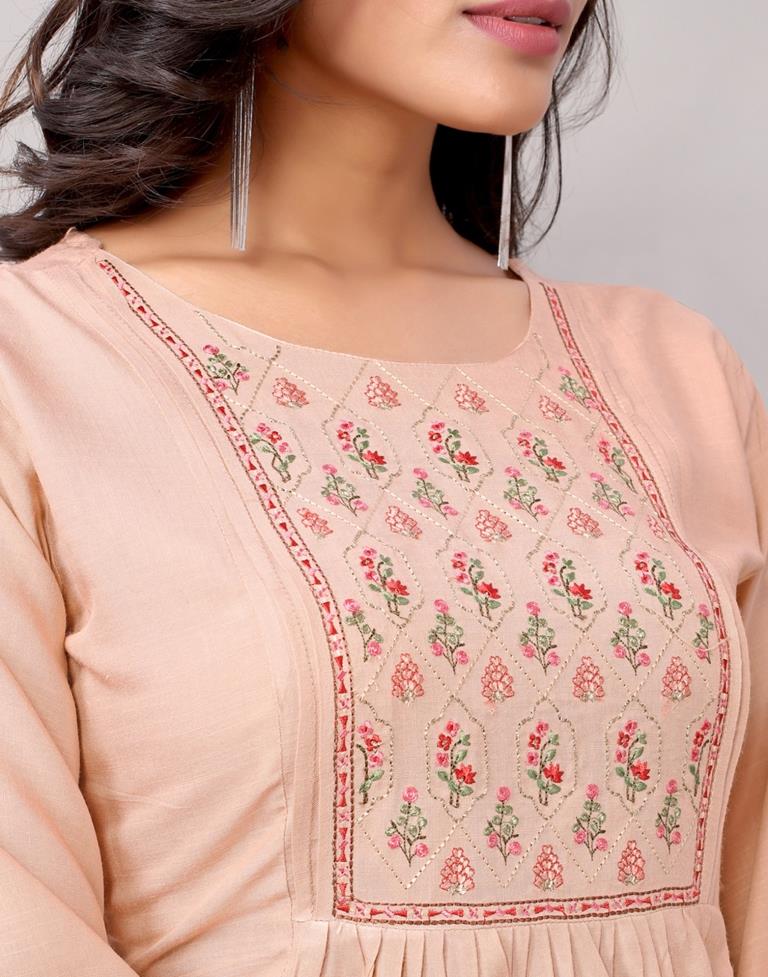 Light Brown Colored Diva Slub Mill Dyed Top | Sudathi
