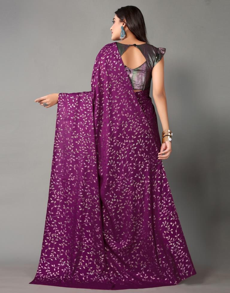 Magenta Silk Saree | Sudathi