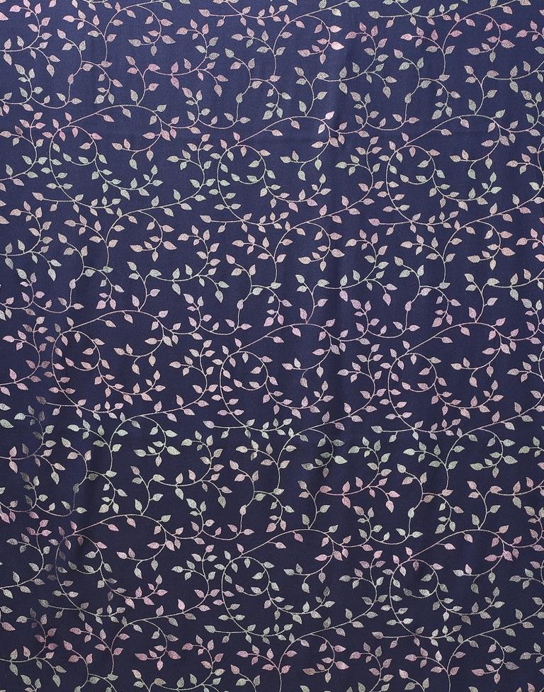 Navy Blue Silk Saree | Sudathi