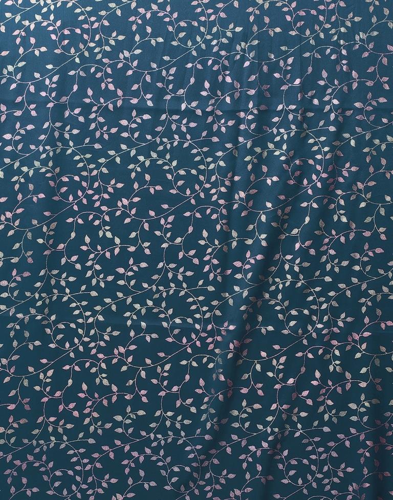 Peacock Blue Silk Saree | Sudathi