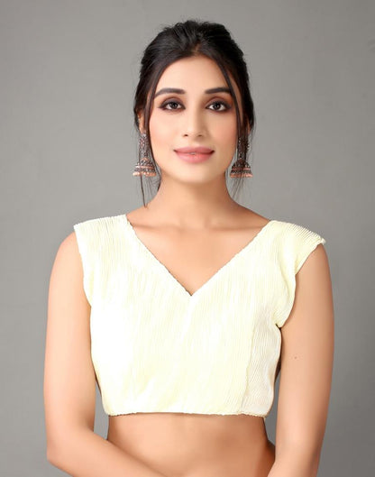 Coral And Cream Georgette Saree | Sudathi