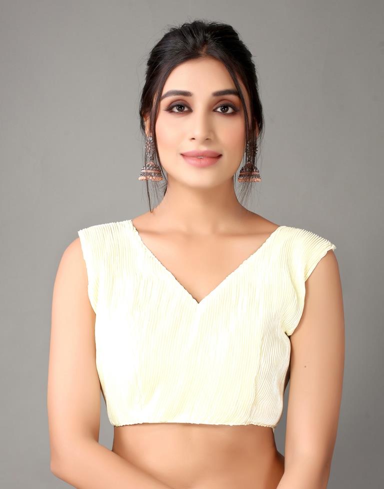 Sky Blue And Cream Georgette Saree | Sudathi